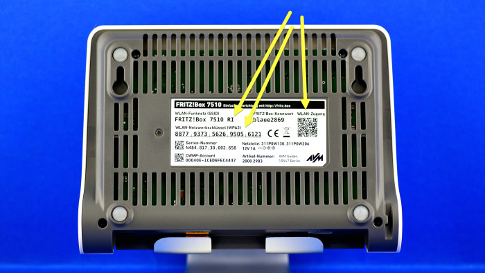 Unterseite der AVM Fritzbox 7510 (Bild: Harald Karcher)
